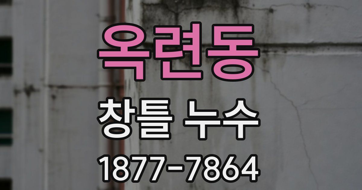 옥련동 창틀 누수