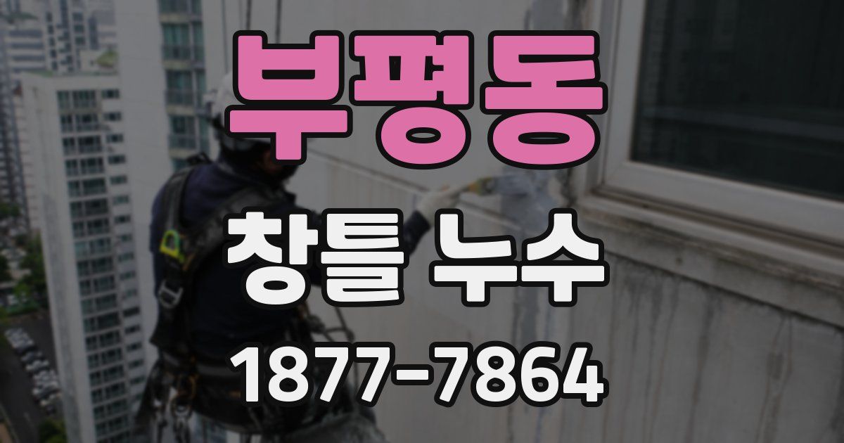 부평동 창틀 누수