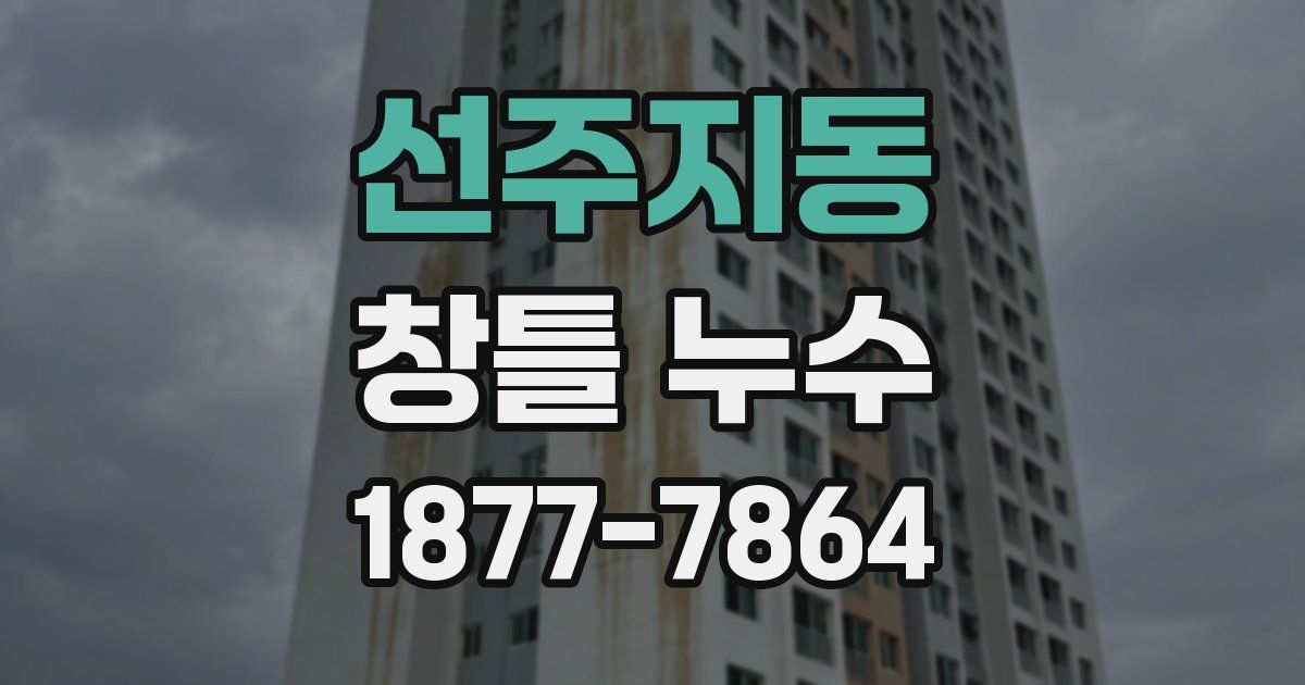선주지동 창틀 누수