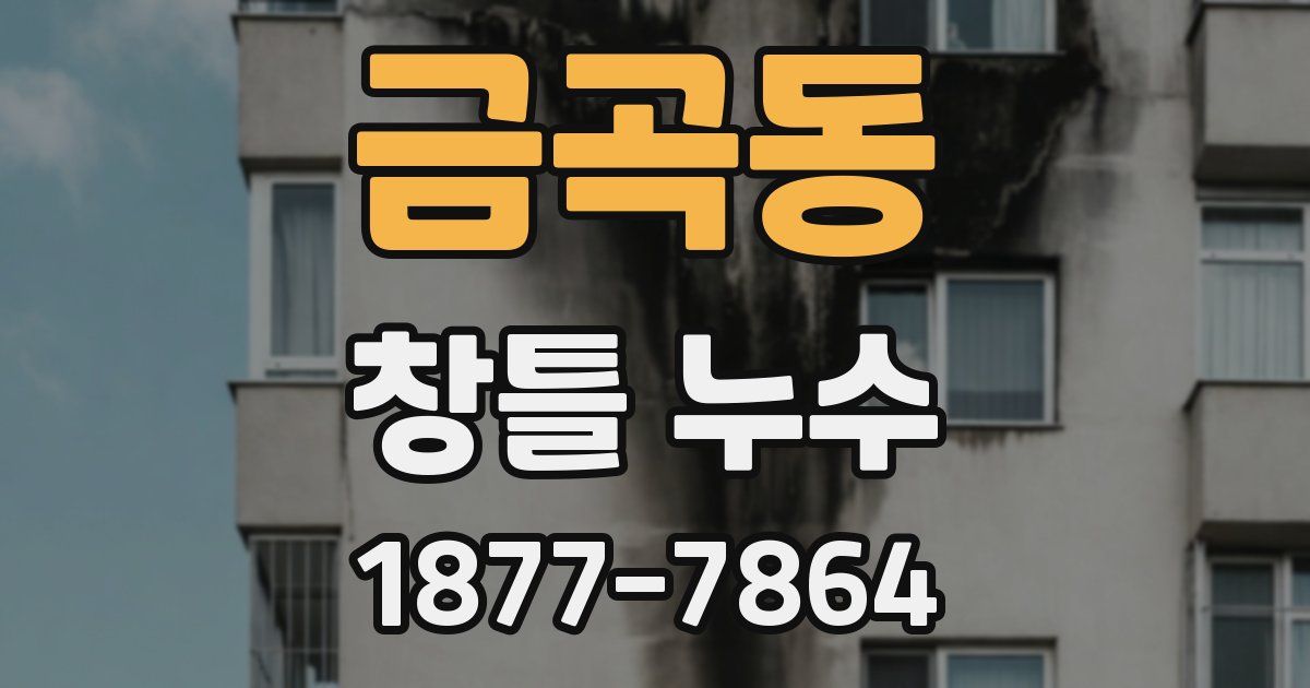 금곡동 창틀 누수