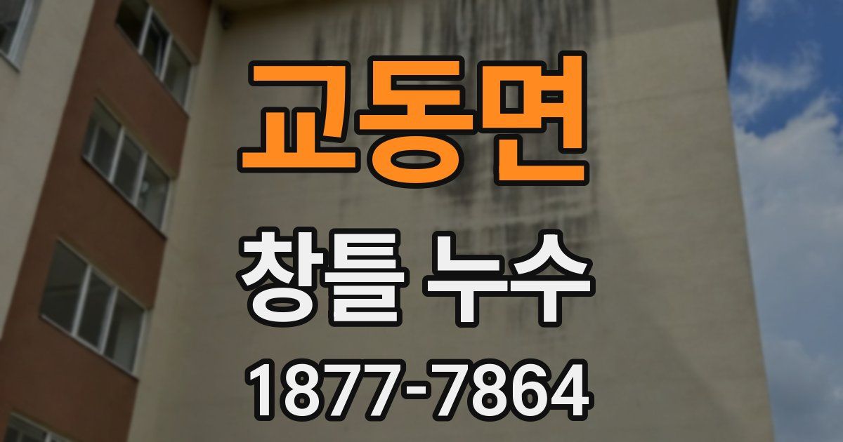 교동면 창틀 누수