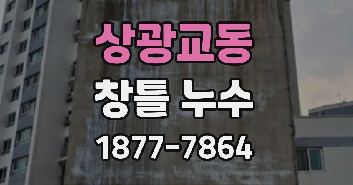 상광교동 창틀 누수