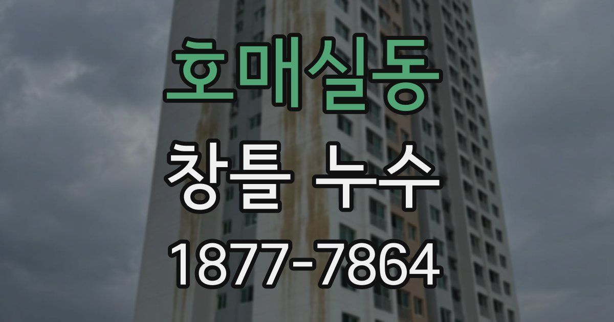 호매실동 창틀 누수