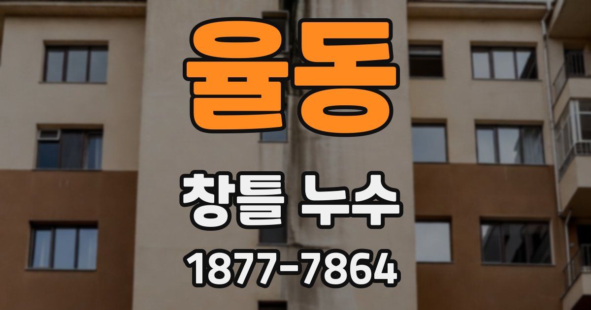 율동 창틀 누수