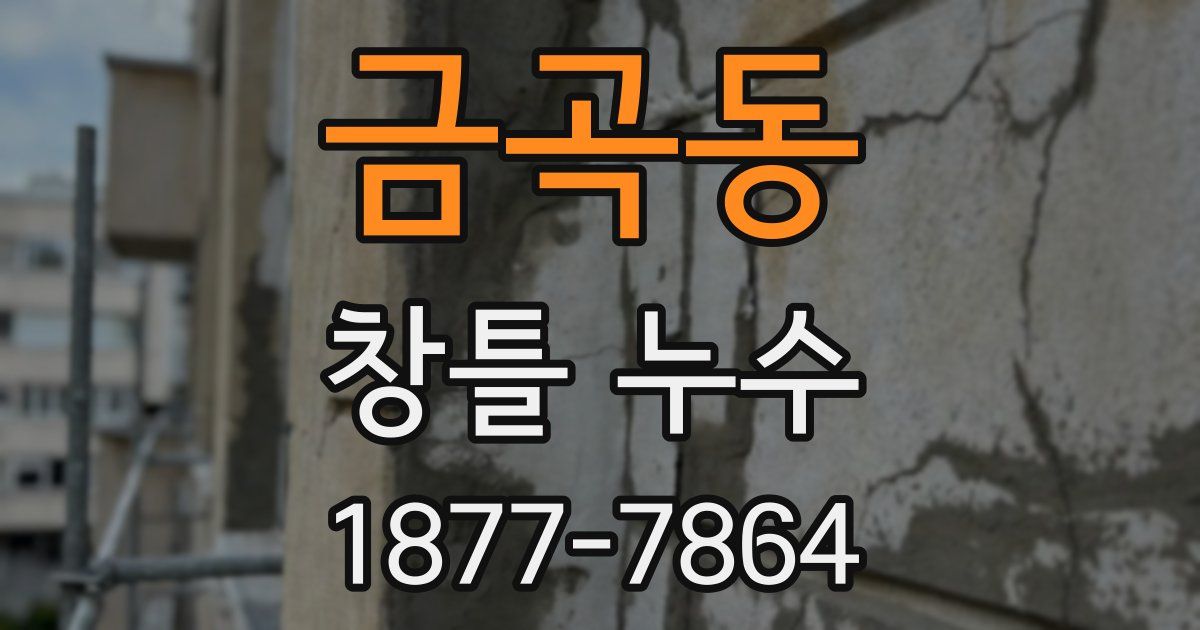 금곡동 창틀 누수