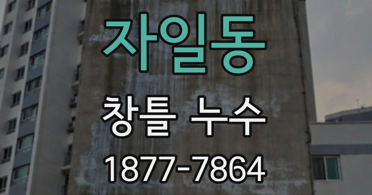 자일동 창틀 누수