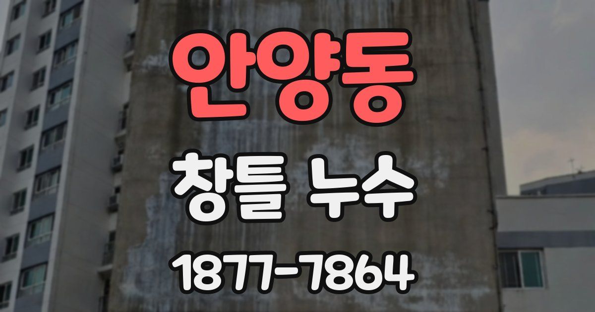 안양동 창틀 누수