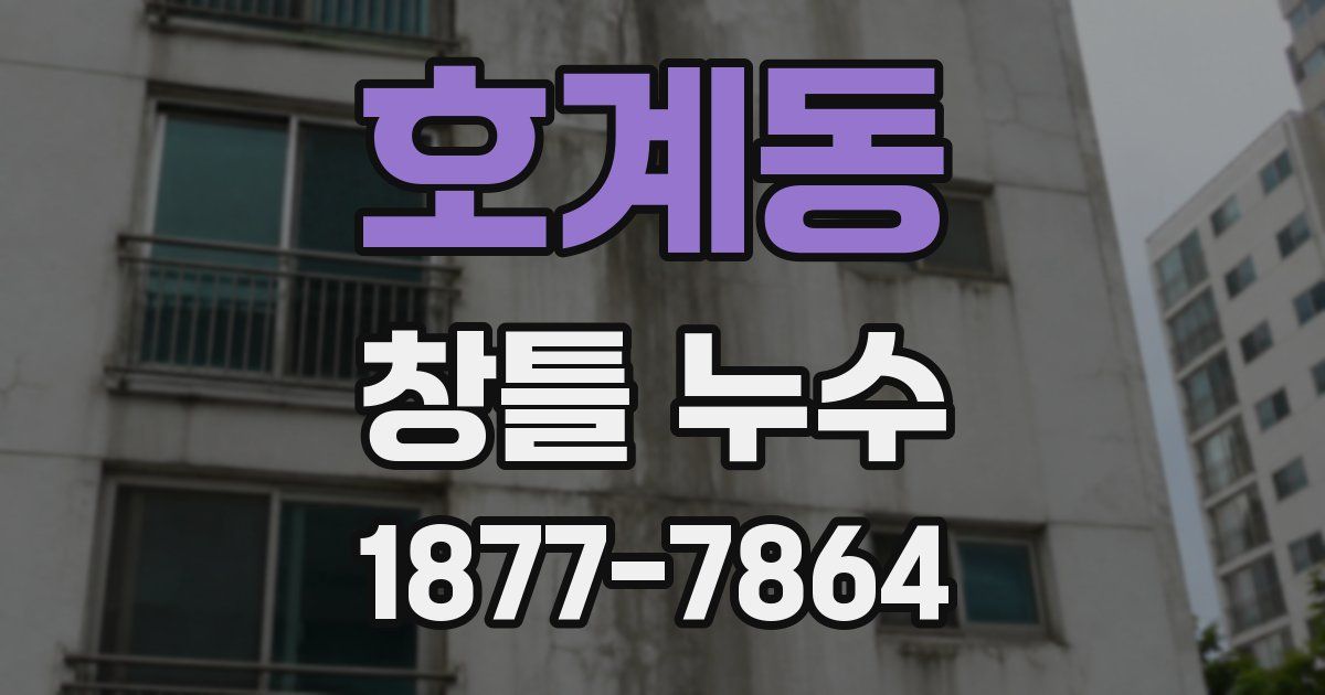 호계동 창틀 누수