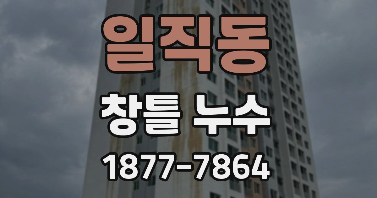 일직동 창틀 누수