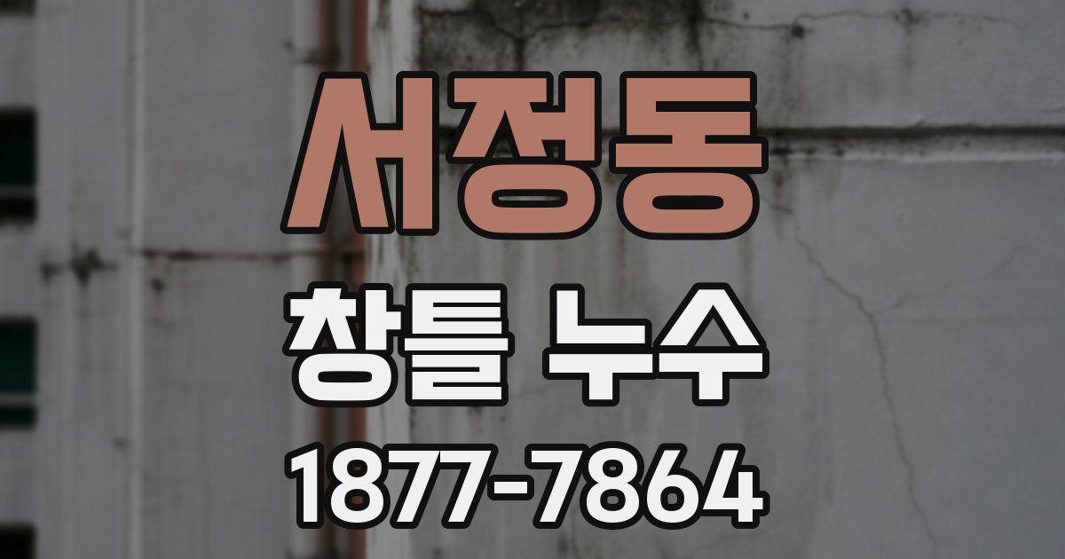 서정동 창틀 누수