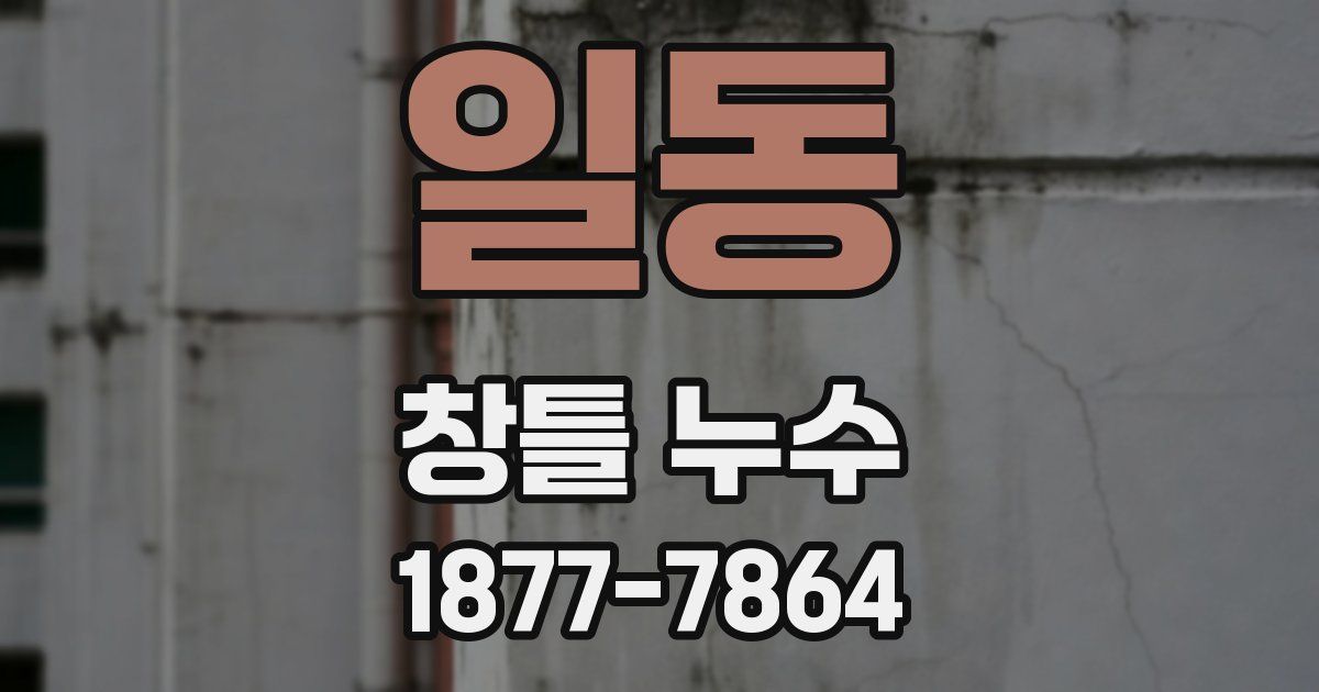 일동 창틀 누수