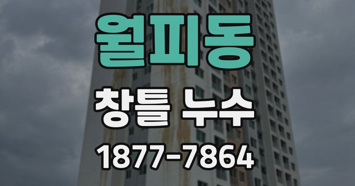 월피동 창틀 누수
