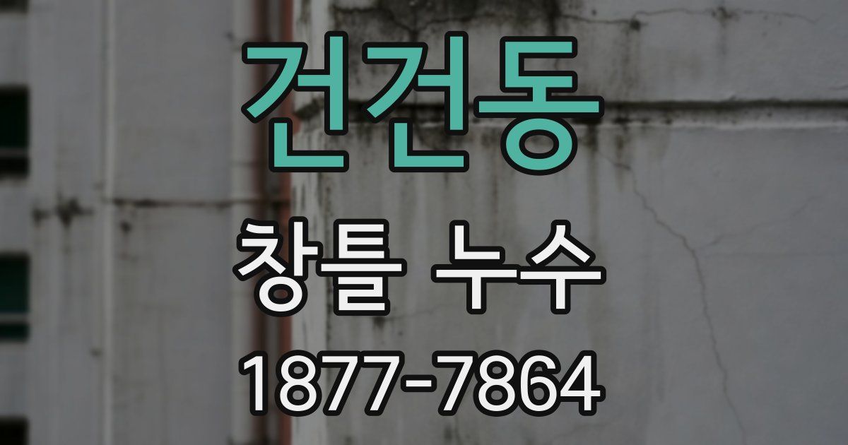 건건동 창틀 누수