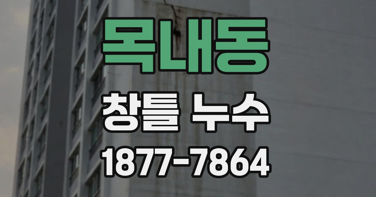 목내동 창틀 누수