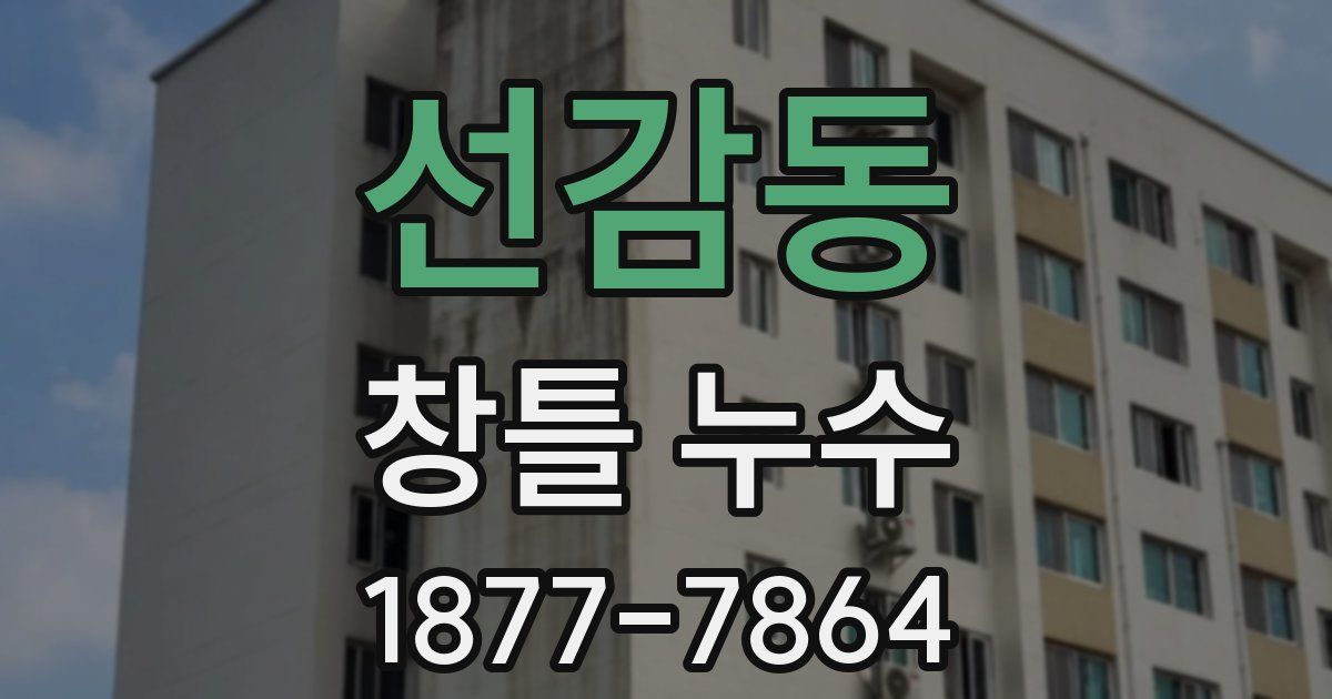 선감동 창틀 누수
