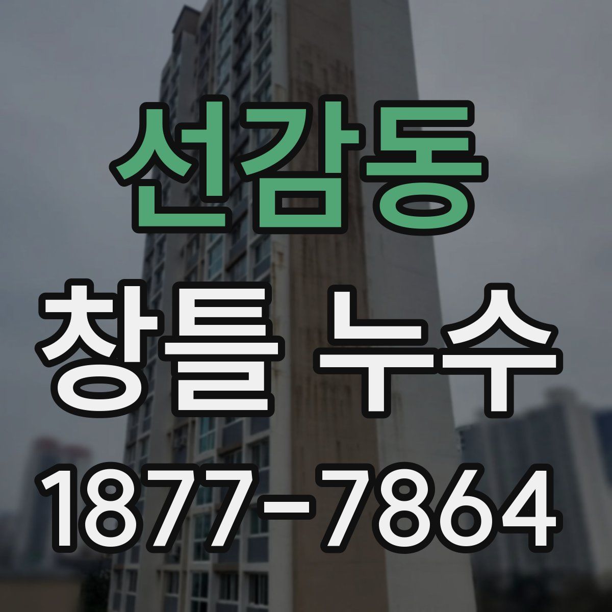 선감동 창틀 누수
