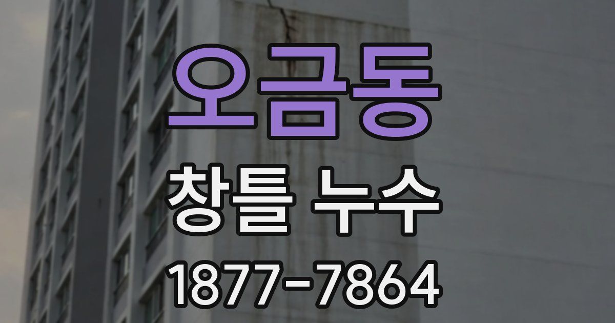 오금동 창틀 누수