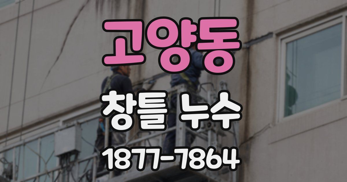 고양동 창틀 누수