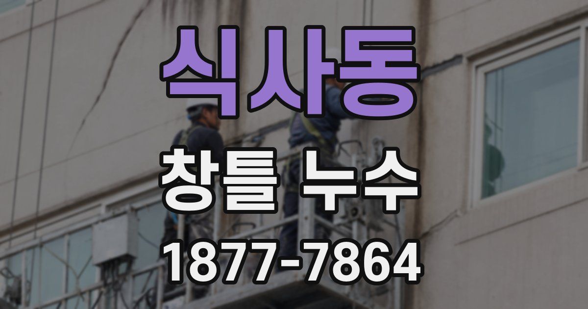 식사동 창틀 누수