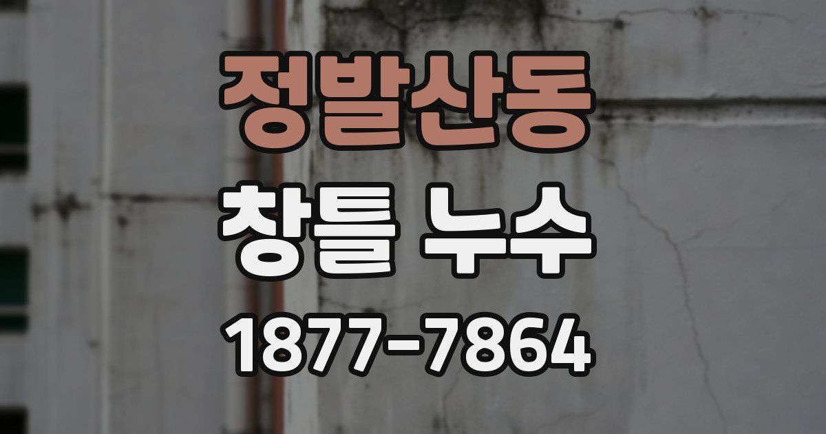 정발산동 창틀 누수