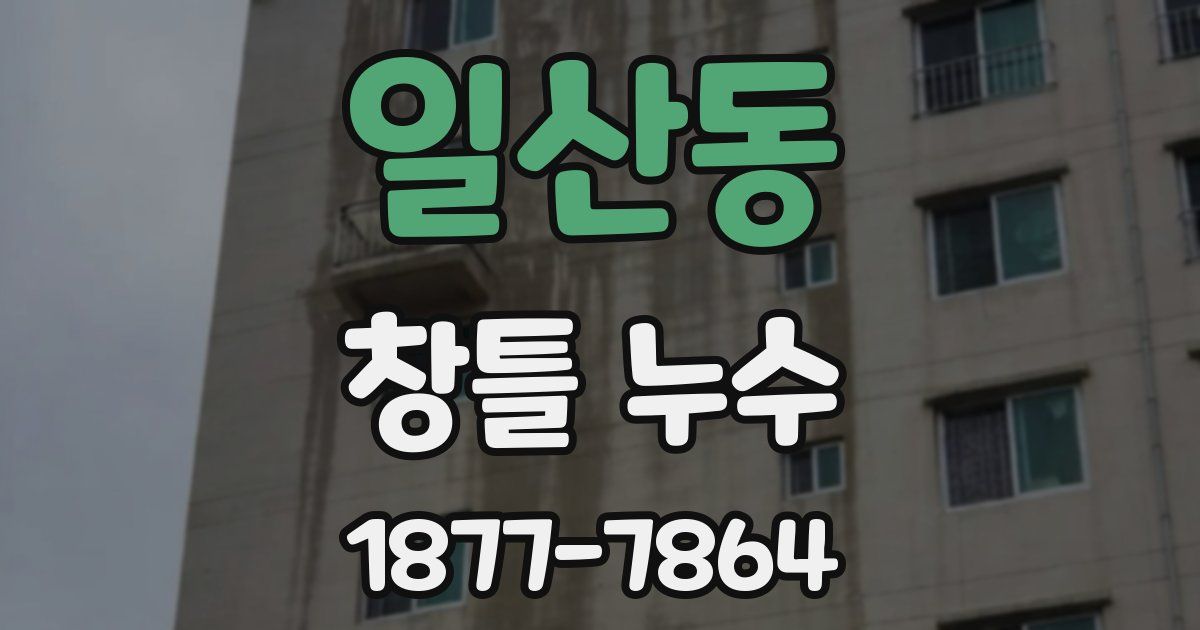 일산동 창틀 누수