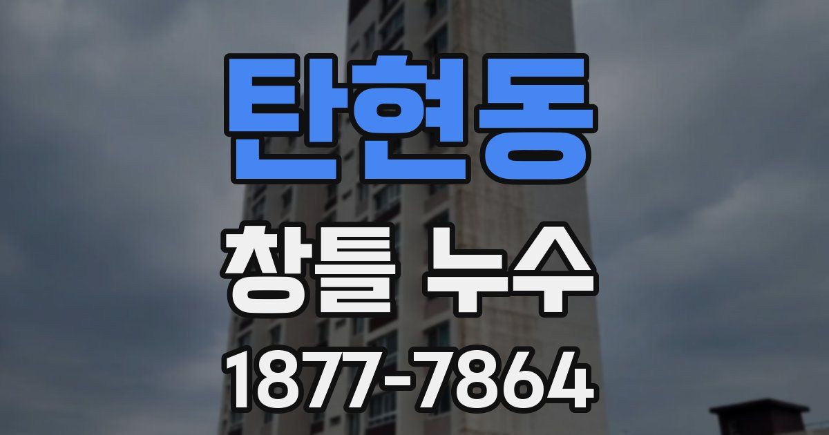 탄현동 창틀 누수