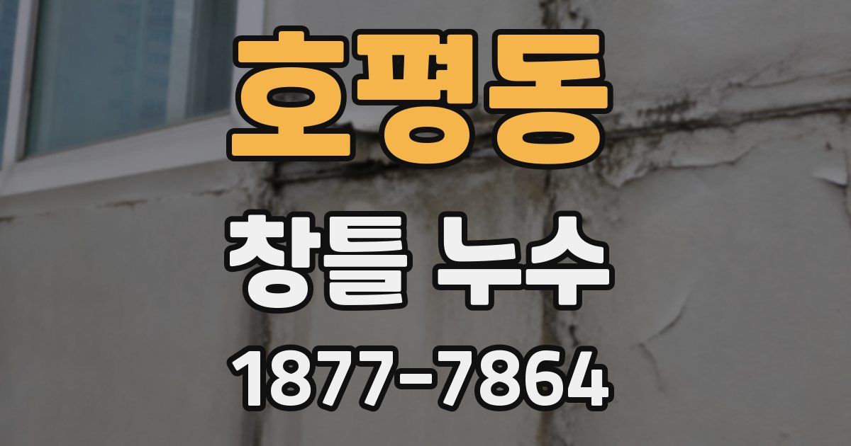 호평동 창틀 누수