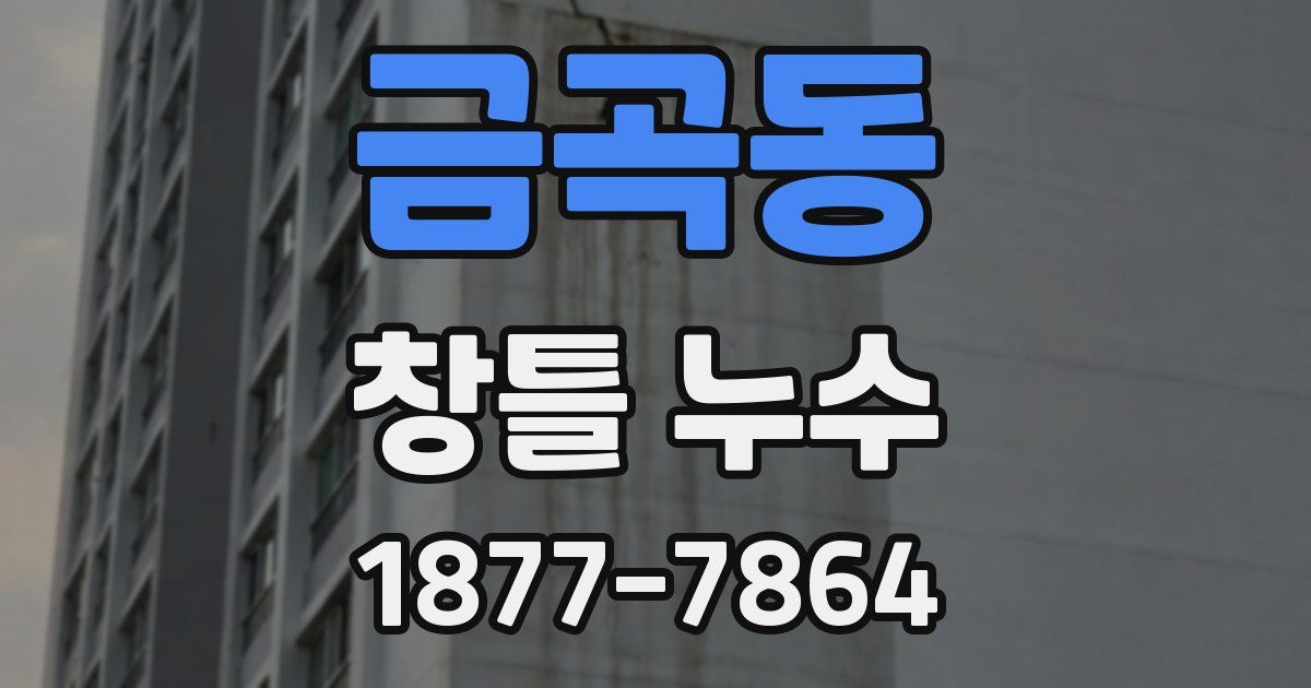 금곡동 창틀 누수