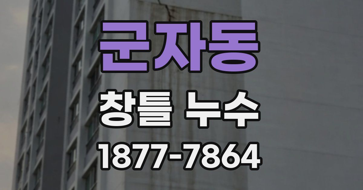 군자동 창틀 누수