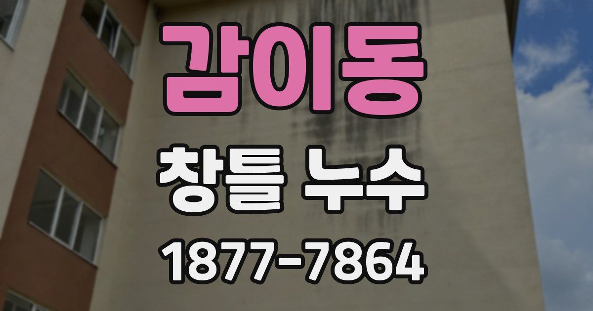 감이동 창틀 누수