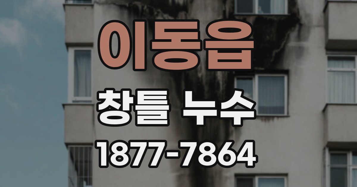 이동읍 창틀 누수