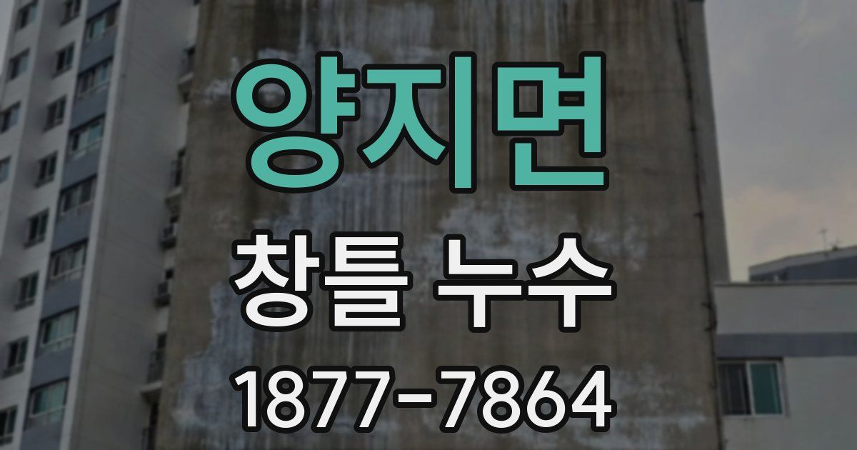 양지면 창틀 누수