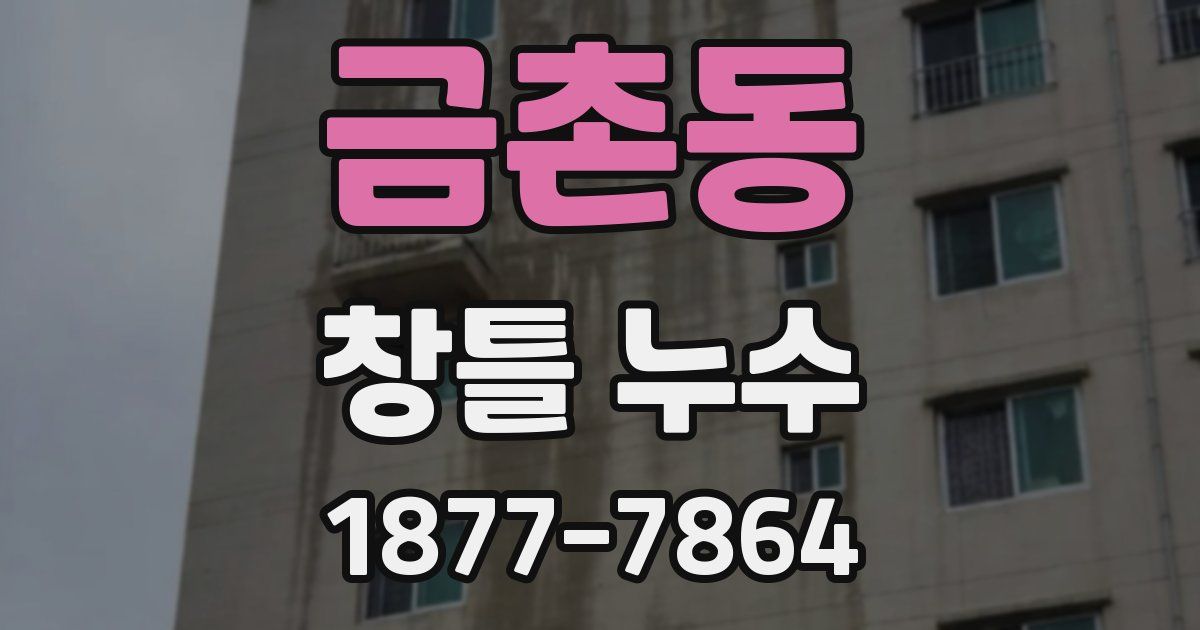 금촌동 창틀 누수