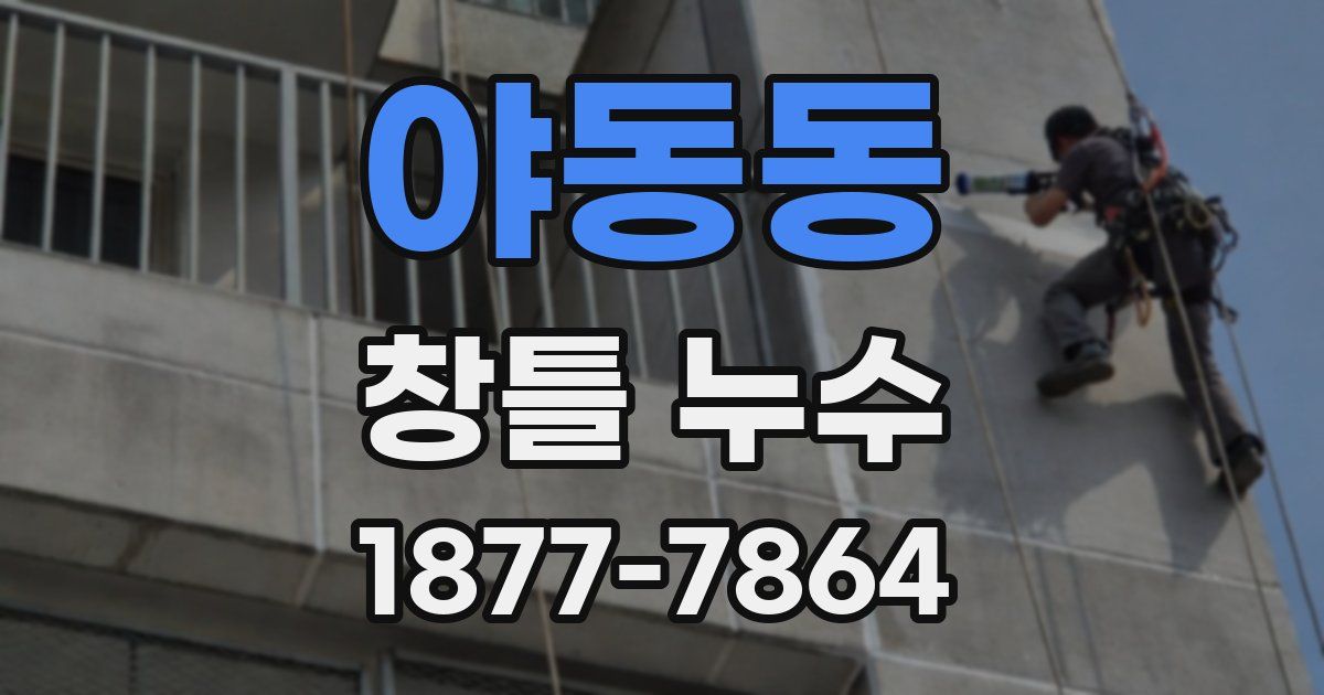 야동동 창틀 누수