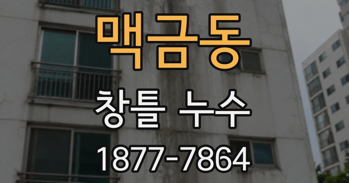 맥금동 창틀 누수