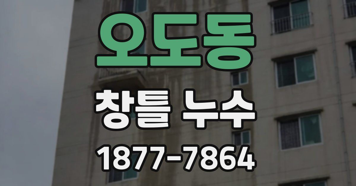 오도동 창틀 누수