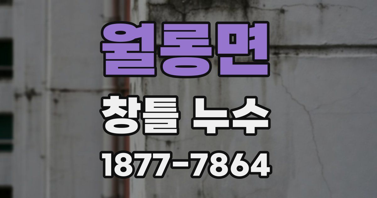 월롱면 창틀 누수