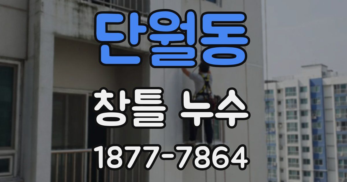 단월동 창틀 누수
