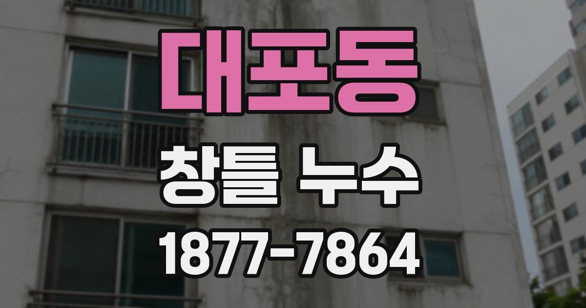 대포동 창틀 누수