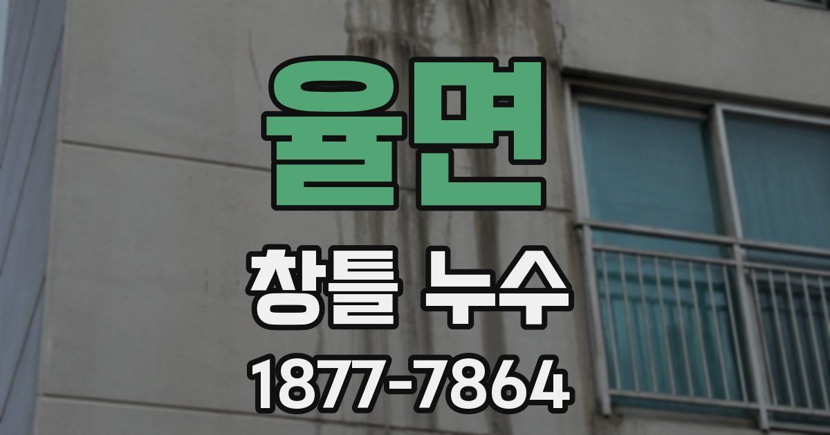 율면 창틀 누수