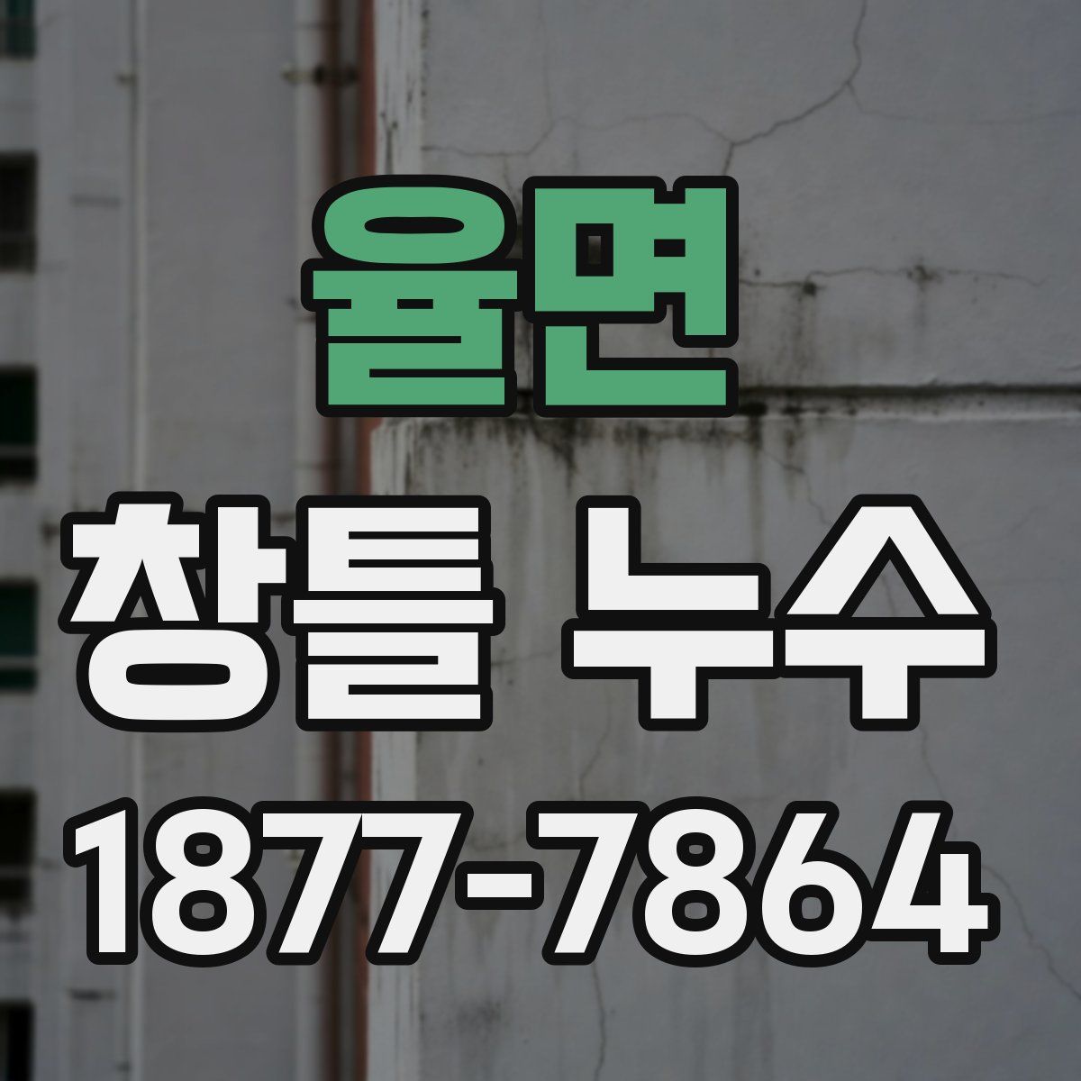 율면 창틀 누수