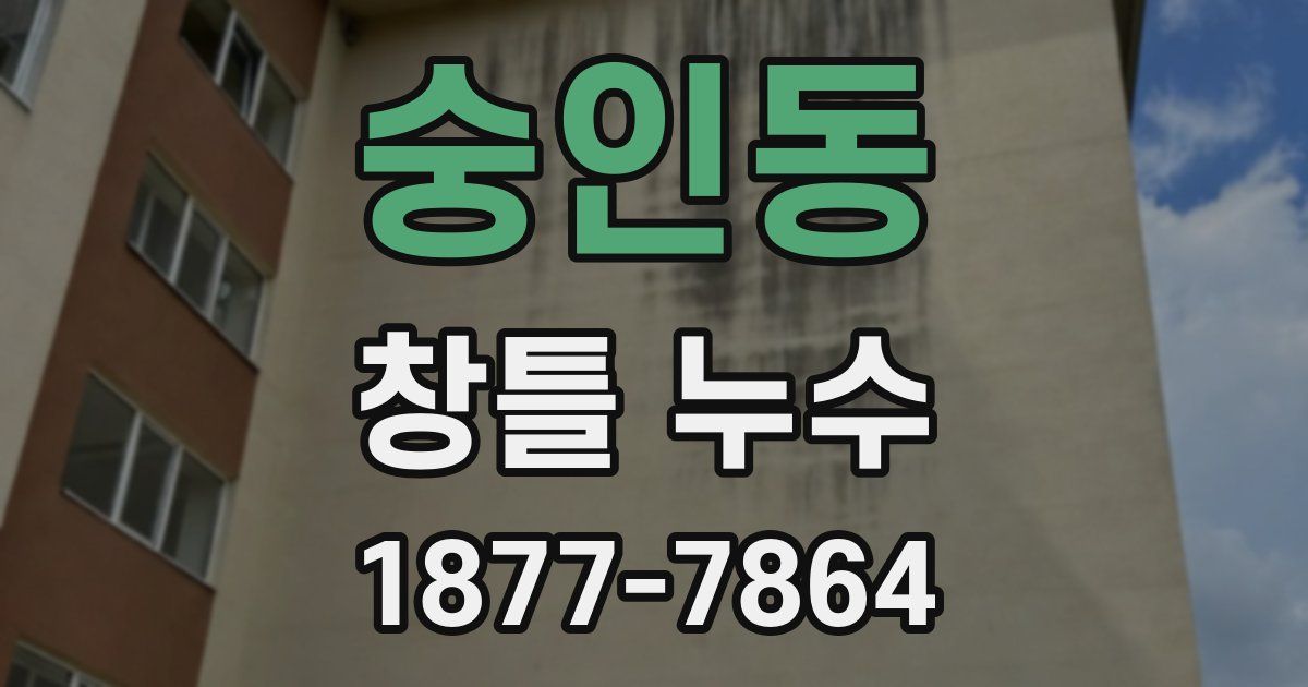 숭인동 창틀 누수