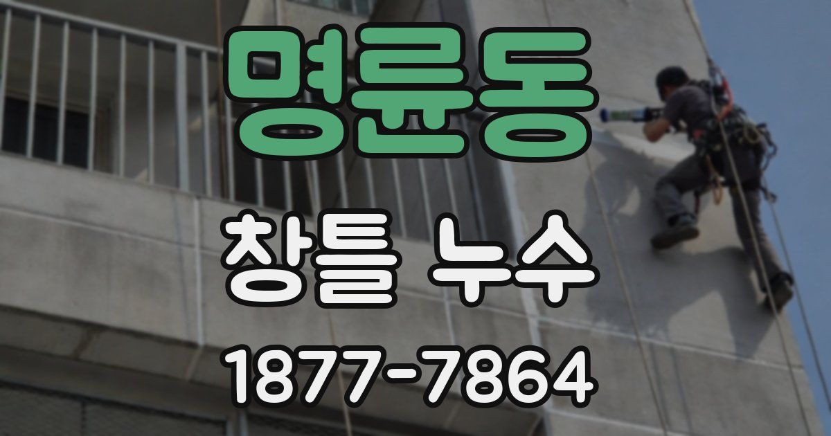 명륜동 창틀 누수