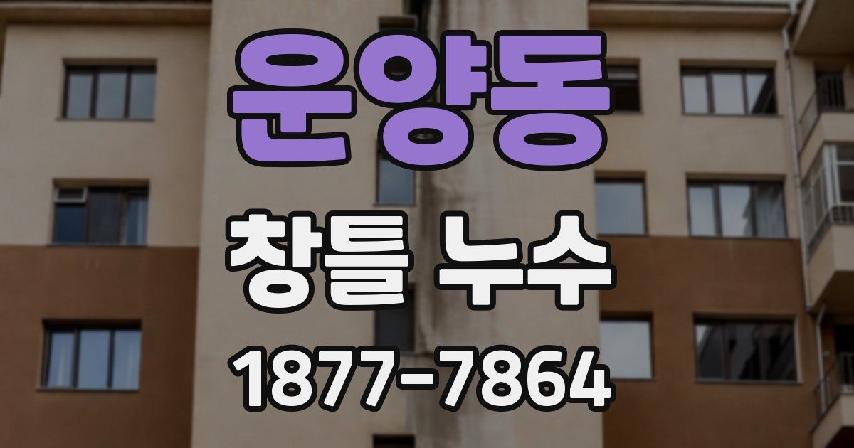 운양동 창틀 누수