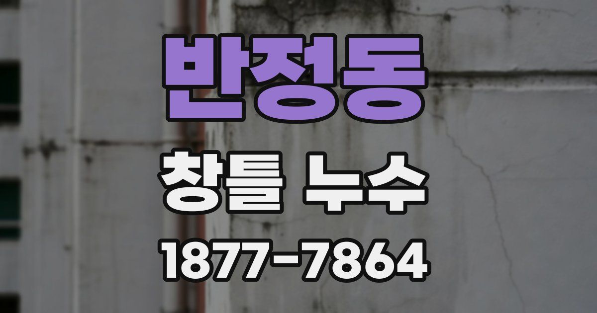 반정동 창틀 누수