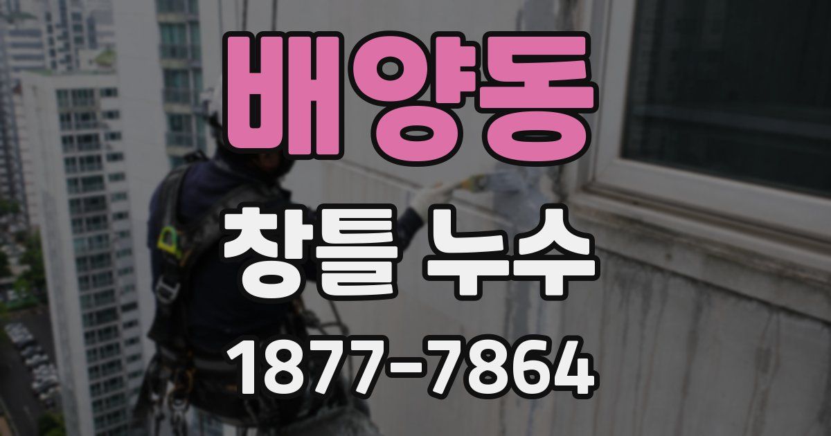 배양동 창틀 누수