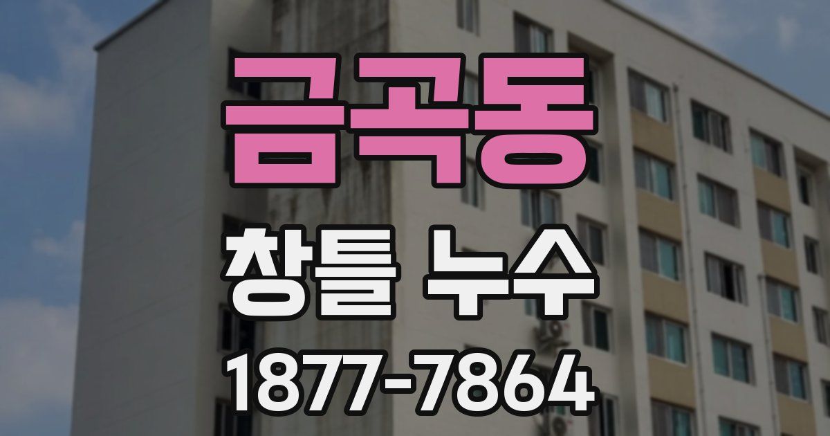 금곡동 창틀 누수