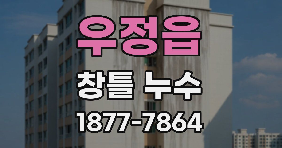 우정읍 창틀 누수