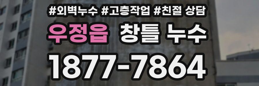 우정읍 창틀 누수