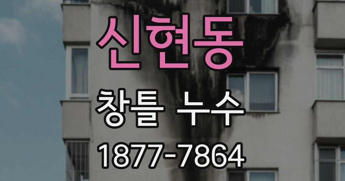 신현동 창틀 누수